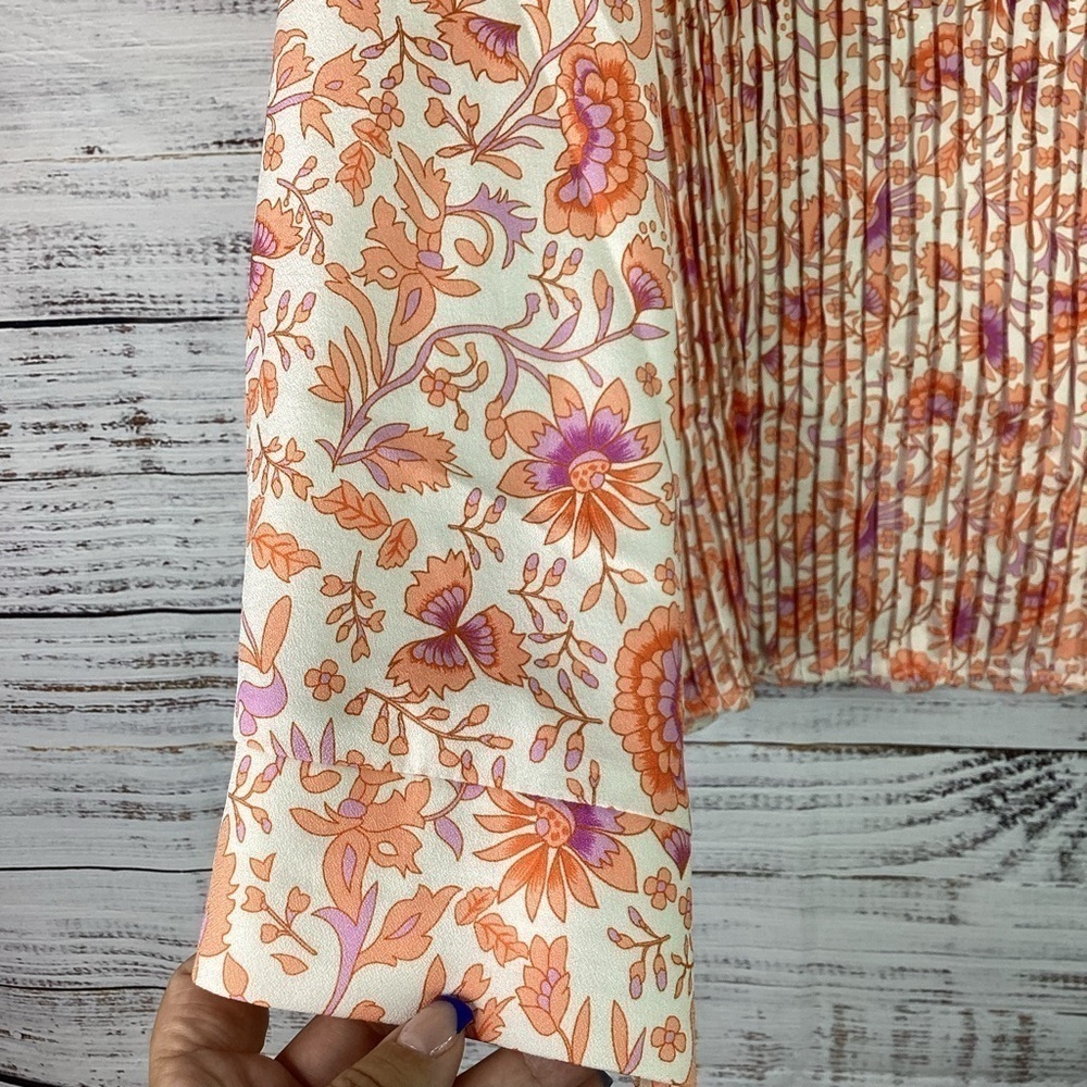 EMERY ROSE PLUS SIZE 4X 4XL FLORAL TOP ORANGE PURPLE SPRING SUMMER FALL BLOUSE - Picture 7 of 10